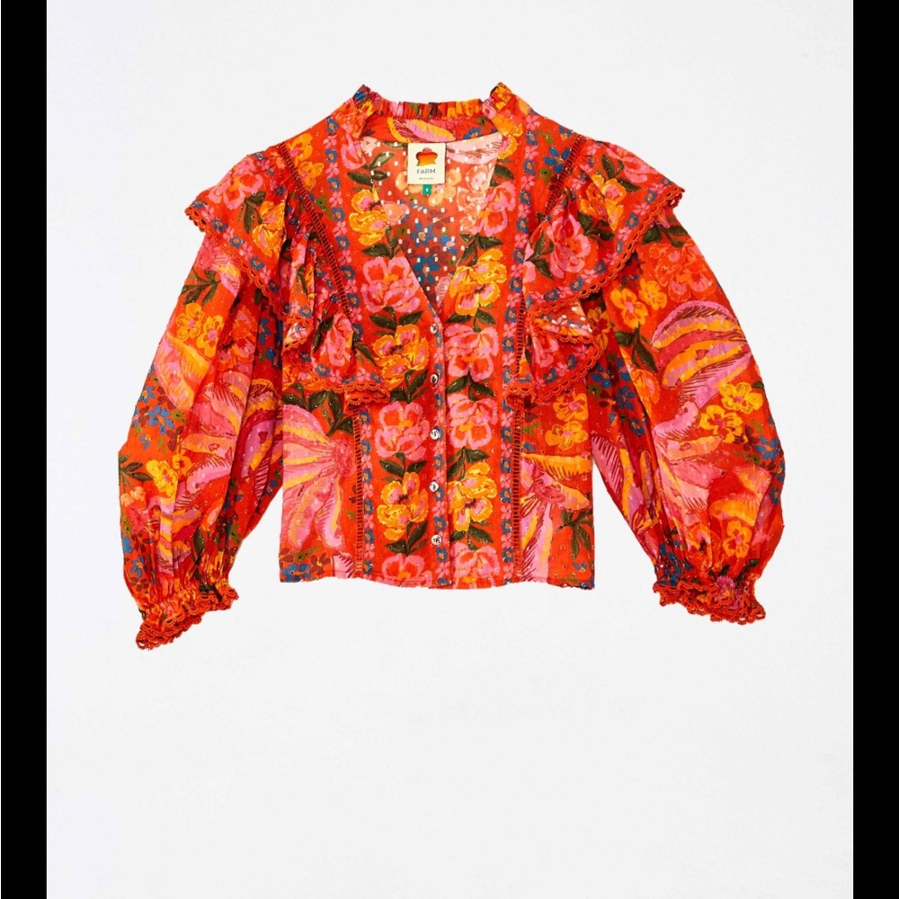 Farm rio spring banana print blouse